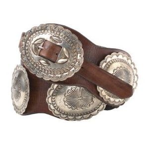 Ralph Lauren Brown Leather Concha Belt